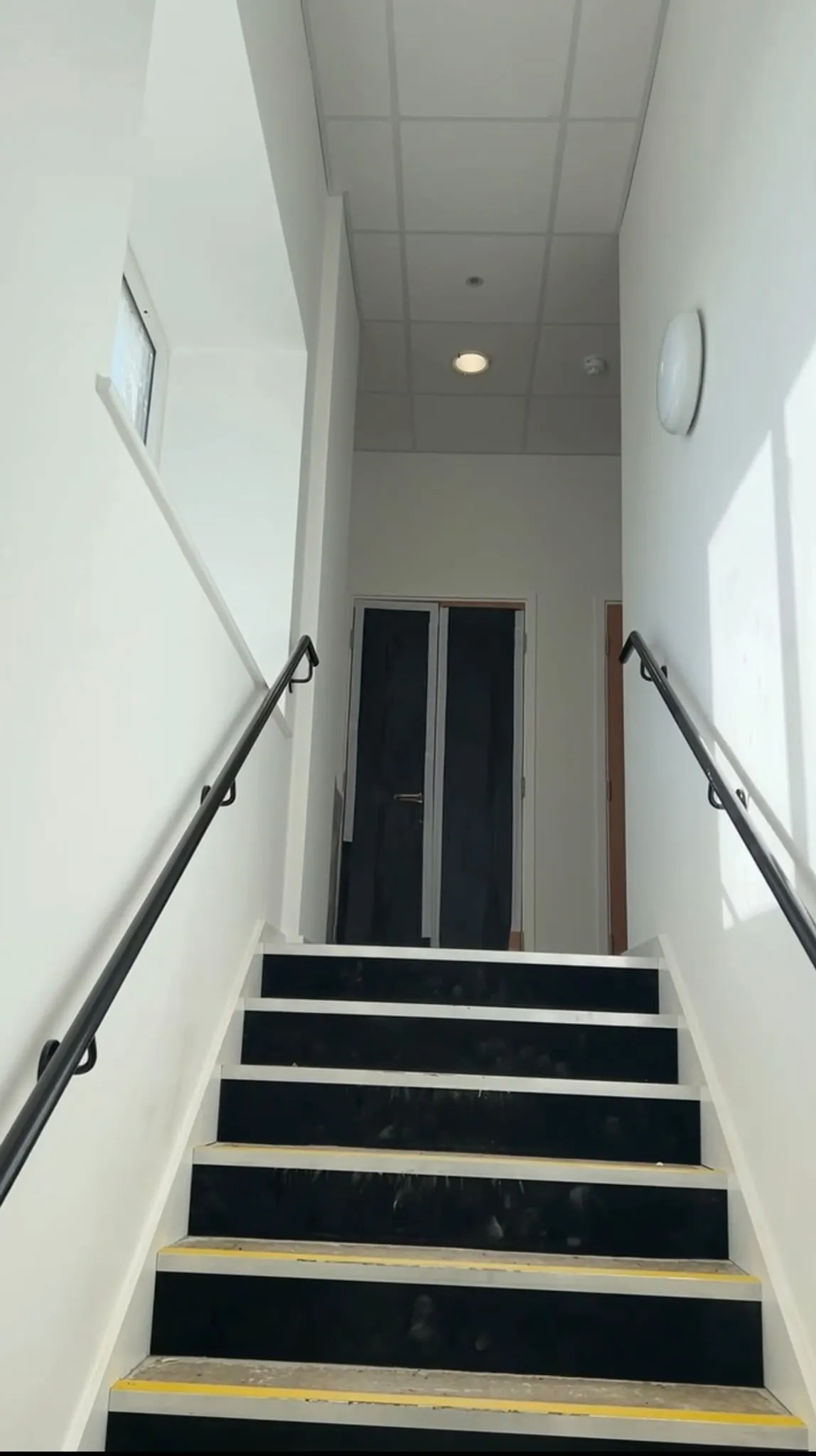 Stairwell walls lined and finished